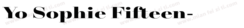 Yo Sophie Fifteen字体转换